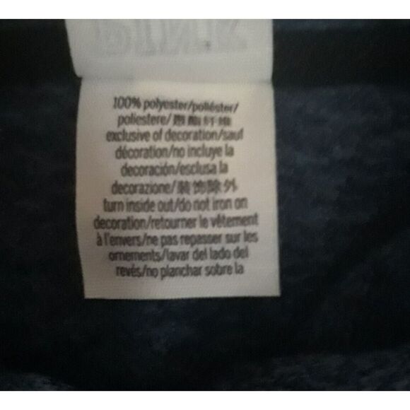 Pink Victoria Secret Cropped Sweat Shirt Womens XS Blue Hooded Drawstrings - Picture 9 of 9